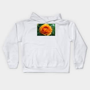 Orange flower Kids Hoodie